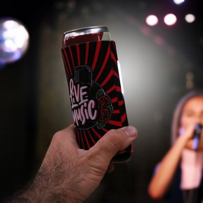 Full Color 12 oz Slim Torch Can Cooler